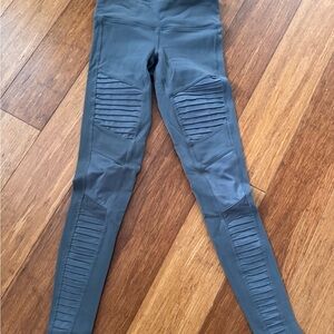 ALO Yoga Gray Moto Leggings